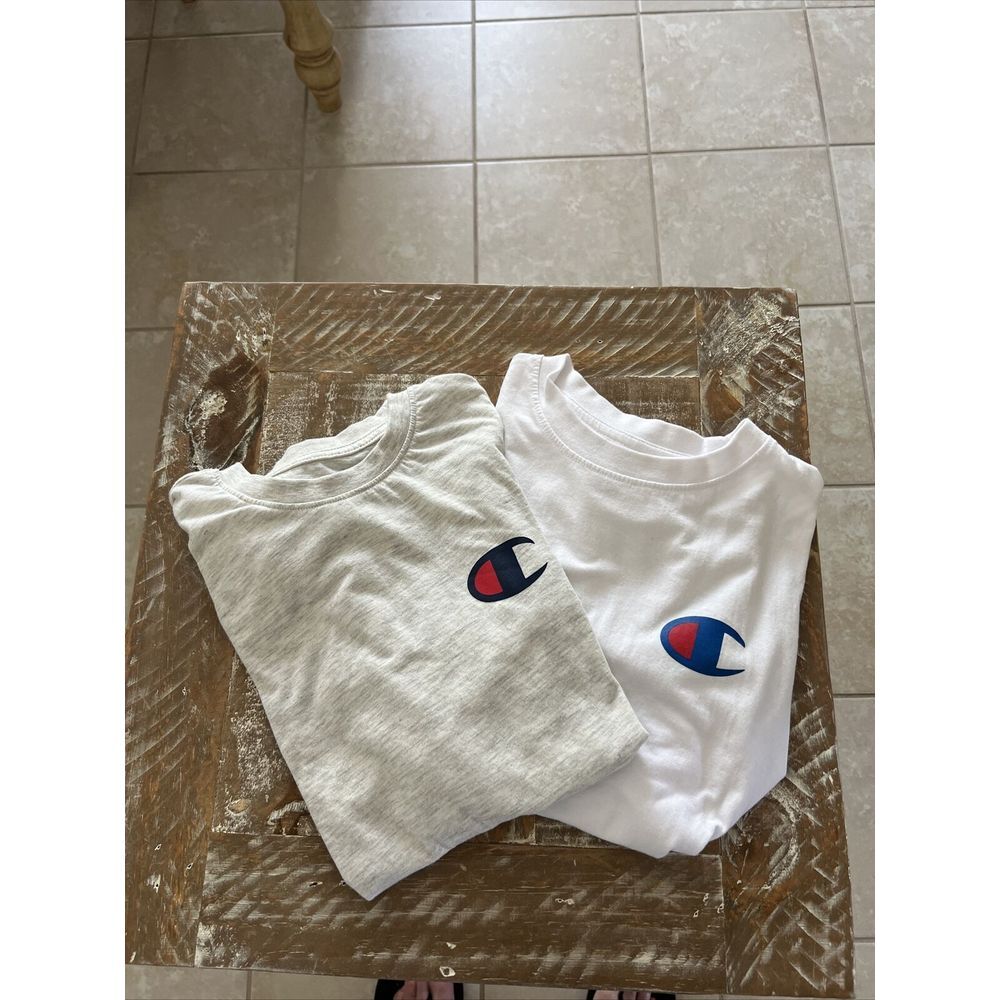 Champion‎ Shirt (2)lot Youth Size L Graphic Tee Long Sleeve Top Kids
